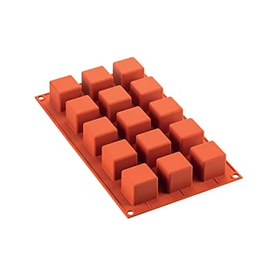 Obrázek silikomart SF105 Backform Form Cube Ziegelrot 33X35 H 35 MM, Silicone, Terracotta, 29.5 x 17.5 1.5 cm