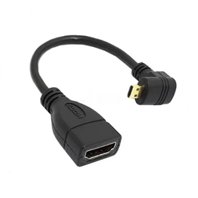 Obrázek System S Micro HDMI nahoru úhel úhlový konektor 90 Gewin doplněk k vstupní zdířka Kabel 15 cm