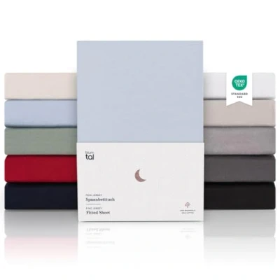 Obrázek Blumtal® Premium Topper napínací prostěradlo 90 x 200 cm Jersey Oeko Tex certifikované bavlna 100% pro 10 potah 90x200