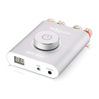 Obrázek Nobsound NS 20G Mini Digital Power Amplifier Bluetooth HiFi Stereo Amp výkonový zesilovač 100 W + (stříbrný)