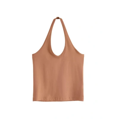 Obrázek Lindex Halterneck Top, Ženy, Velikost: 36/38, Dark beige