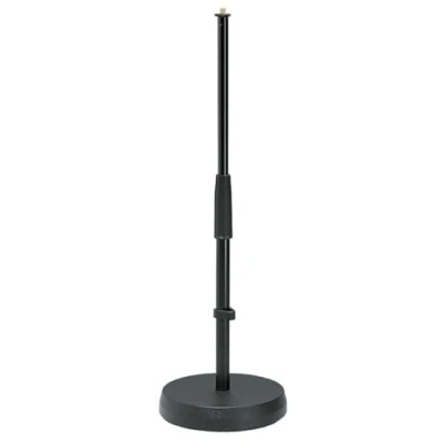 Obrázek K&amp;M Stolní stativ 233 černý plynule nastavitelná výška 35,5 58 cm 3/8&quot; závitové připojení, tlumení kročejového hluku