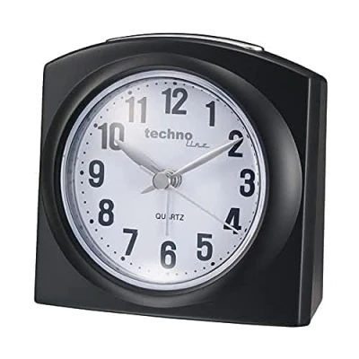 Obrázek Technoline Quartz budík model L, s funkcí odloženého buzení, černý, analogový