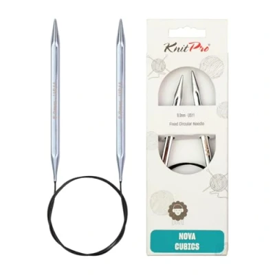 Obrázek KnitPro K12224 kruhová pletací jehla, stříbrná, 100 cm x 8 mm