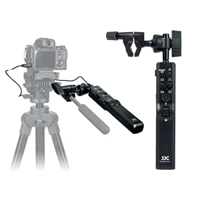 Obrázek JJC Kamerastativ Fernbedienung für Sony A9III A7IV A7R IV A7S A7 III II A1 FDR AX53 HDR CX405 CX240, Universal Stativgriff Multi/Lanc Kamera/Camcorder