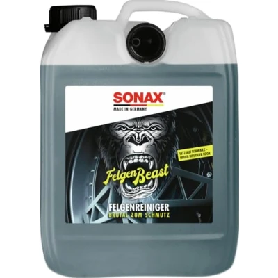 Obrázek SONAX Čistič ráfků Beast (5 litrů) pro všechny leštěné, chromované a matné ocelové lehké kovové ráfky č. výr. 04335000, neznámý