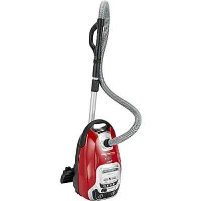 Obrázek Rowenta RO7473 Silence Force Allergy+ Bodenstaubsauger mit Beutel große Staubbeutelkapazität: 4,5 Liter extrem leise hocheffiziente Bodendüse langlebiger EffiTech Motor, Schwarz/Rot