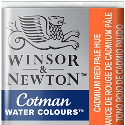 Obrázek Winsor &amp; Newton 0301103 Cotman akvarelová barva s dobrou průhledností, vynikající tónovací silou a dobrými malířskými vlastnostmi, vody v 1/2 misku kadmiově červená světlá