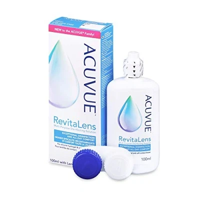 Obrázek ACUVUE RevitaLens MPDS pečující prostředek a čistič pro měkké kontaktní čočky s antimikrobiálním účinkem působí více než 16 hodin cestovní velikost 1 x 100 ml kombinovaného roztoku