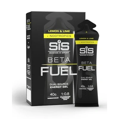 Obrázek Science in Sport BETA Fuel gel + Nootropica 6 x 60 ml citronu a limetky vysokoenergetické sacharidy se 40 g sacharidů, Energy pro vytrvalostní sportovce