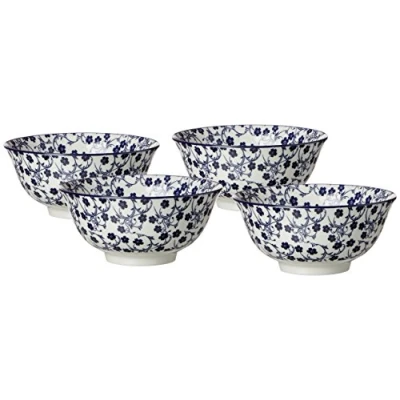 Obrázek Ritzenhoff &amp; Breker Sada misek Royal Sakura, 4dílná, 15,5 cm průměr, 650 ml, porcelánové nádobí, modro bílé, 15,50 x 8