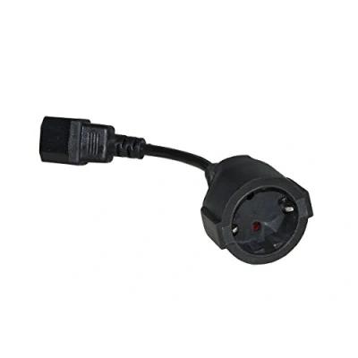Obrázek LINK LKADSK Stromadapterkabel Schuko Deutsch Buchse IEC C14 Stecker, 15 cm