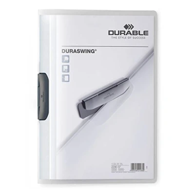Obrázek Durable 229037 Složka svorek Duraswing (až 30 listů A4) matná transparentní, 5 balení