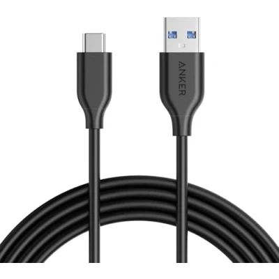 Obrázek Anker Powerline 180 cm USB na C 3.0 kabel, s 56k Ohm Pull Up odpor pro přístroje typ C: iPhone 16/15, Galaxy Note 20/Note 10/S10+/S10, Huawei, LG V30, Smartphone atd.