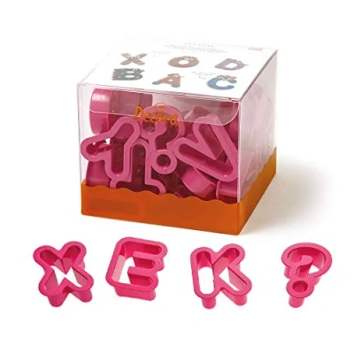 Obrázek Decora KIT 27 Cookie Cutters DIM. 5,2 x H 2,2 cm Ausstechformen Alphabet Set, Kunststoff, Rose, 13.5 15
