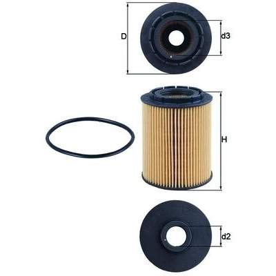 Obrázek MAHLE OX 160D olejový filtr