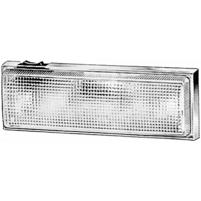 Obrázek HELLA Interiérové světlo halogen 12V / 24V 10W nástavba/šroubované barva světelného panelu: čiré vnitřní prostor množství: 1 2JA 003 354 001