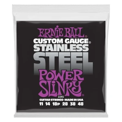 Obrázek Ernie Ball Elektrické kytarové struny Power Slinky Stainless Steel Wound, tloušťka 11 48