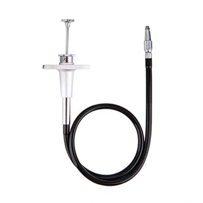 Obrázek JJC TCR 40S vysoce kvalitní mechanická zamykací kamera dálková spoušť kabel s Bulk Lock pro kameru akceptováno standardní mechanický Release (délka: 40 cm/39,9 cm) (stříbrná)