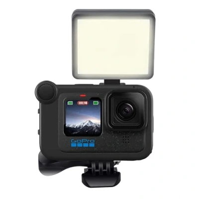 Obrázek Suptig LED video světlo stmívatelné bílé světlo, přirozené teplé kompatibilní s Gopro Hero 13, 12, 11, 10, 9,8, 7, 6, 5, 4,3, 3+, Session, DJI Osmo akční kamery