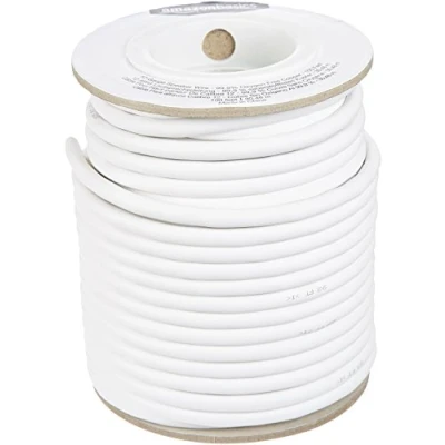 Obrázek Amazon Basics Reproduktorový kabel 12 AWG (2,05 mm), 99,9 % bezkyslíkatá měď, 30,5 m, bílý,