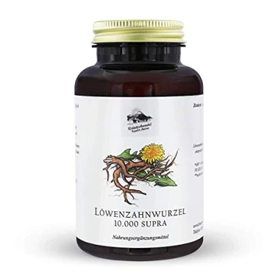 Obrázek KRÄUTERHANDEL SANKT ANTON Kořen pampelišky, 120 kapslí, s extraktem 500 mg na kapsli, extrahováno z kořene pampelišky 5000 (10:1), bez přísad, německá prémiová kvalita