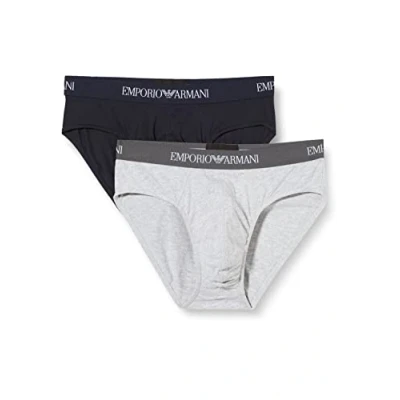 Obrázek Emporio Armani Pánské kalhotky (balení 2 ks), Námořnická modrá / Grey Appleng