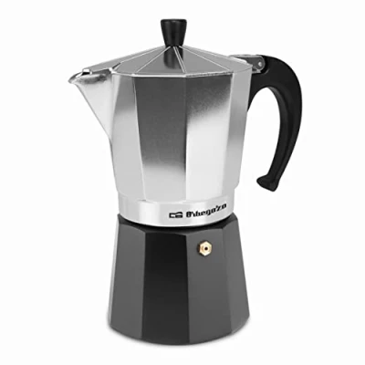 Obrázek Orbegozo hliníkový kávovar 9 Tazas černá / stříbrná