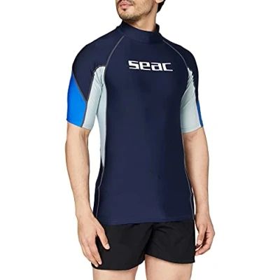 Obrázek Seac RAA Short Evo Man Rash Guard UV ochranné tričko na šnorchlování a plavání Krátký rukáv pro muže