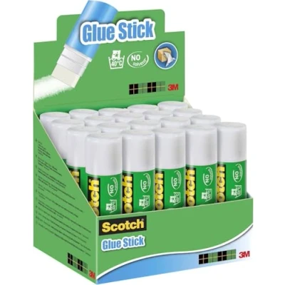 Obrázek Scotch Permanentní lepicí tyčinka 1 balení s 20 lepicími tyčinkami bez rozpouštědel 21 g na tyčinku víceúčelová doma, do školy nebo kanceláře