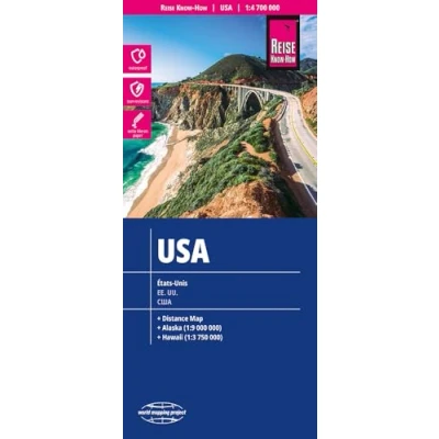 Obrázek Reise Know How Landkarte USA (1:4.700.000): reiß und wasserfest (world mapping project)