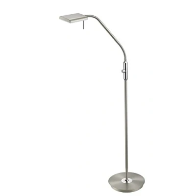 Obrázek Trio Leuchten LED stojací lampa Bergamo 420910107, kov nikl matný, vč. 12 wattů LED, stmívač senzoru