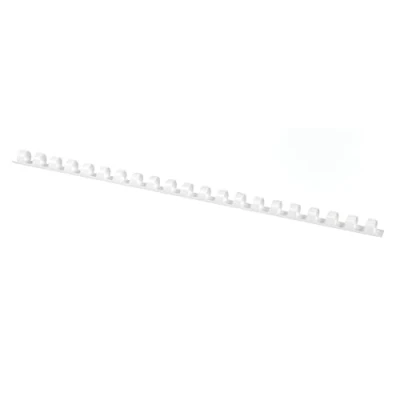 Obrázek OFFICE PRODUCTS 20240815 14 plastový vázací hřbet 100 kusů DIN A4 8 mm (45 stran) vázacích hřebenů na vazbu plastové vázání plast barva: bílá