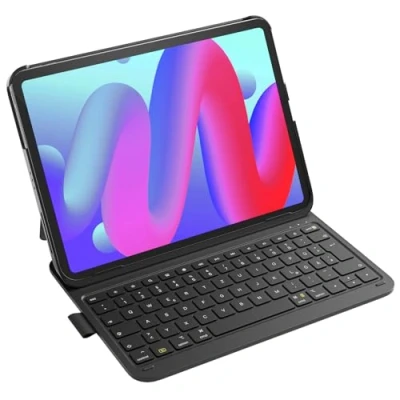 Obrázek Inateck Ultralehké pouzdro na klávesnici Pro iPad Air 6 11 palců 2024, 10 Gen. 2022, 5/4 (2022/2020) 10,9 palců, 4/3/2/1, stojan výšku/na šířku, QWERTZ, s držákem