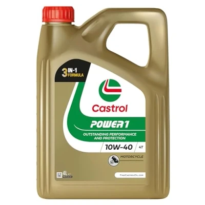 Obrázek Castrol POWER1 4T 10W 40 4taktní motorový olej, 4 l, bílý