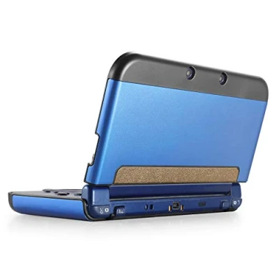 Obrázek kryt TNP New 3DS XL, XL Case, ochranné pouzdro kompatibilní s Nintendo konzole 2015, hry a příslušenství, odolná krycí deska ultra tenkým designem, modrá, Zadní