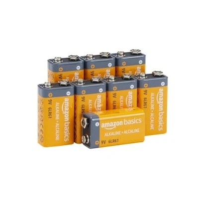 Obrázek Amazon Basics Alkalické baterie Everyday, 8 kusů (9 V/6LR61) (vzhled se může lišit)