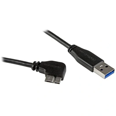 Obrázek StarTech.com 6m Micro USB 3.0 kabel, A k pravoúhlému úhlu B přípojný M/M, 3.1 Gen 1 (5 Gbit/s)
