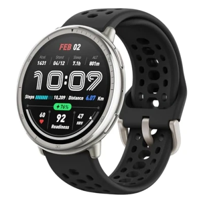 Obrázek Amazfit Active 2 Round Černý (Černý Silikonový Náramek)
