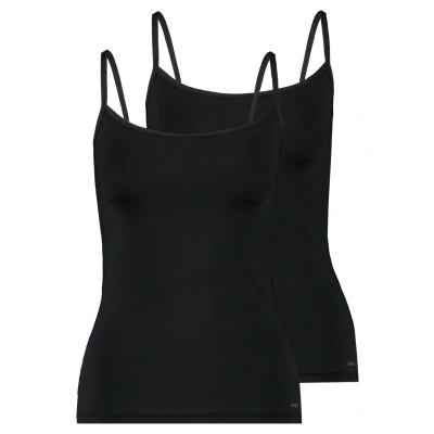 Obrázek Skiny Damen Spaghettishirt 2ER PACK Tílko, Ženy, Velikost: 42, Black