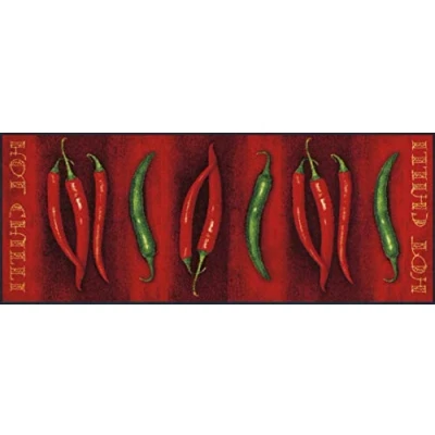 Obrázek wash+dry Rohožka Hot Chilli, 75 x 190 cm, uvnitř a venku, pratelná, červená
