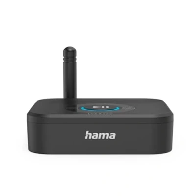 Obrázek Hama Bluetooth adaptér pro stereo zařízení A reproduktory (Bluetooth přijímač AUX konektor s 3,5mm konektorem, proud USB C, slot microSD, autoairing dva mobilní telefony/tablety atd.)