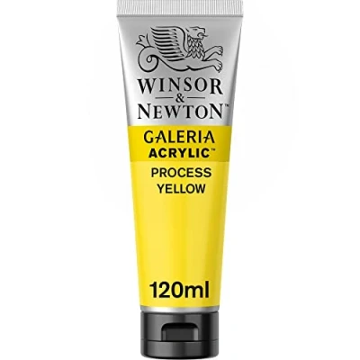 Obrázek Winsor &amp; Newton 2131537 Galeria akrylová barva, vysoká pigmentace, stálá na světle, konzistence, 120 ml tuba proces žlutý