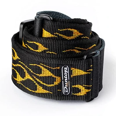 Obrázek Jim Dunlop popruh na kytaru Flambe pro Yellow (se žlutými plameny)