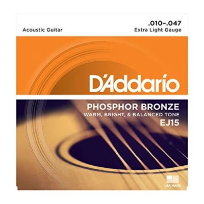 Obrázek D&#039;Addario struny pro westernovou kytaru akustickou EJ15 Extra Light, 1047 1 kus