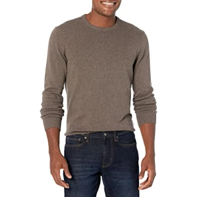 Obrázek Amazon Essentials Herren Pullover mit Rundhalsausschnitt (in Übergrößen erhältlich), Braunheide, M