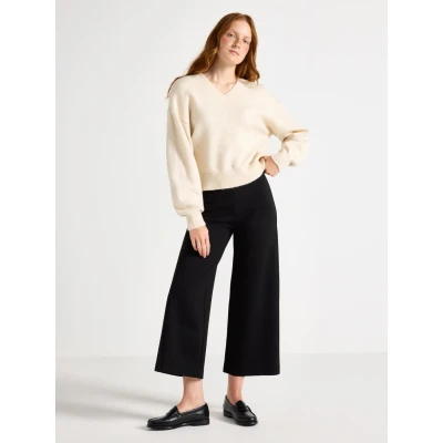 Obrázek Lindex Cropped WIDE LEG Punto Kalhoty, Ženy, Velikost: 52/54, Black
