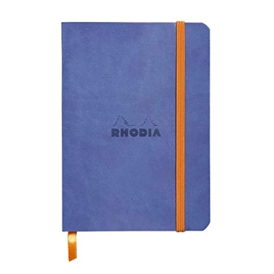 Obrázek Rhodia 117308C poznámkový sešit (s měkkou obálkou, linkovaným, 72 listů, DIN A6, 10,5 x 14,8 cm) 1 kus safírově modrá