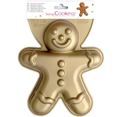 Obrázek ScrapCooking 3152 Sněhulák forma Silikon Zlato 27,5 X 22,2 4 cm