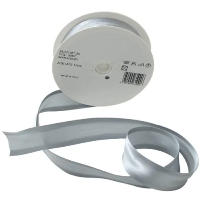 Obrázek Inastri 25/5/5 mm Azetat Satin Schrägband, grau 2057